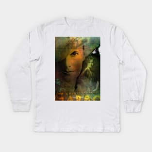 Collage Art Greta Garbo Kids Long Sleeve T-Shirt